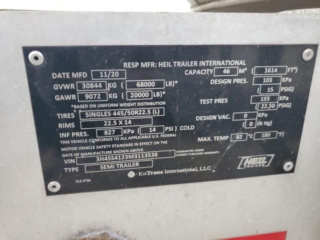 2021 Heil Pneumatic DRY Bulk Trailer