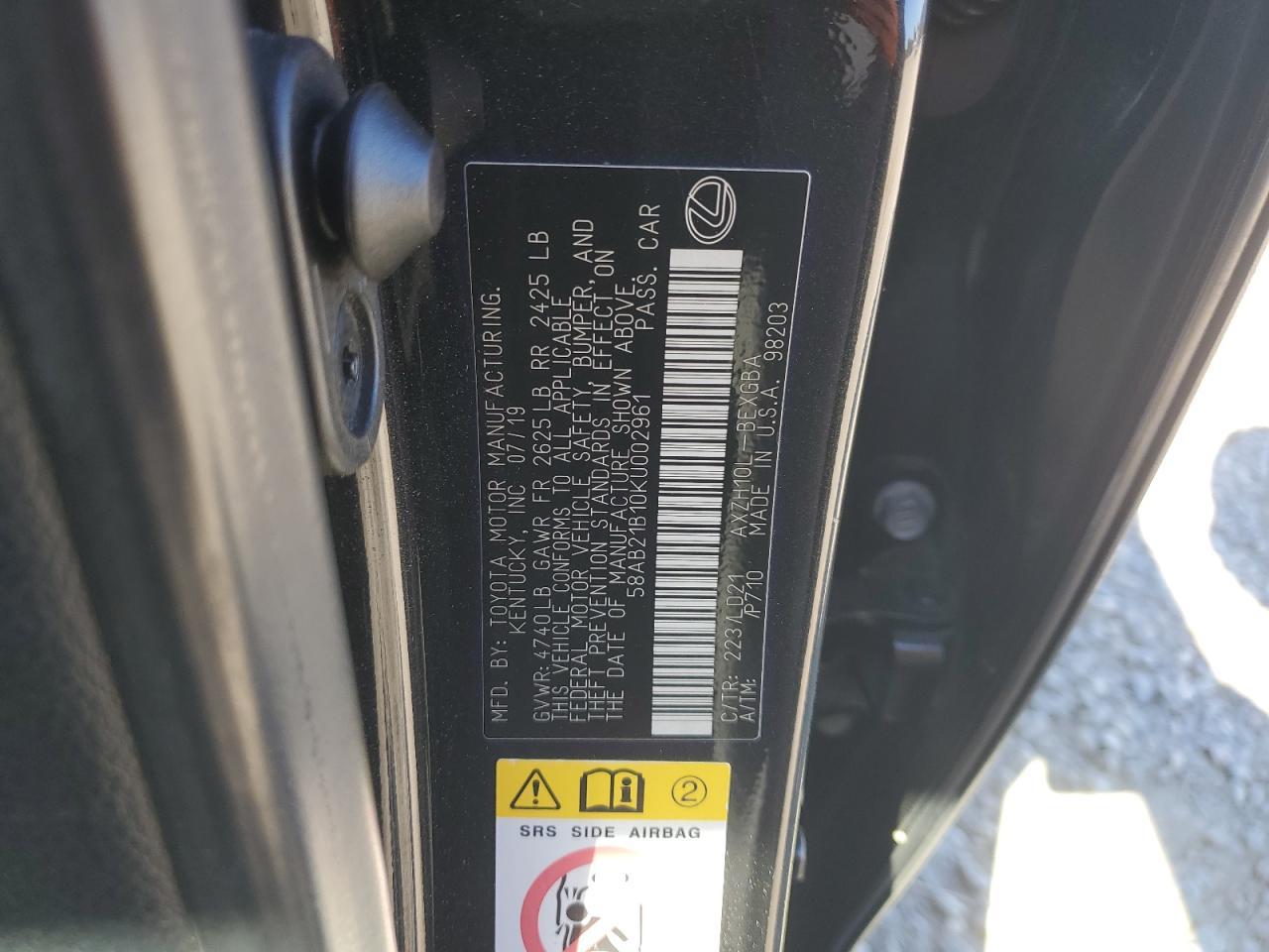 2019 Lexus Es 300h