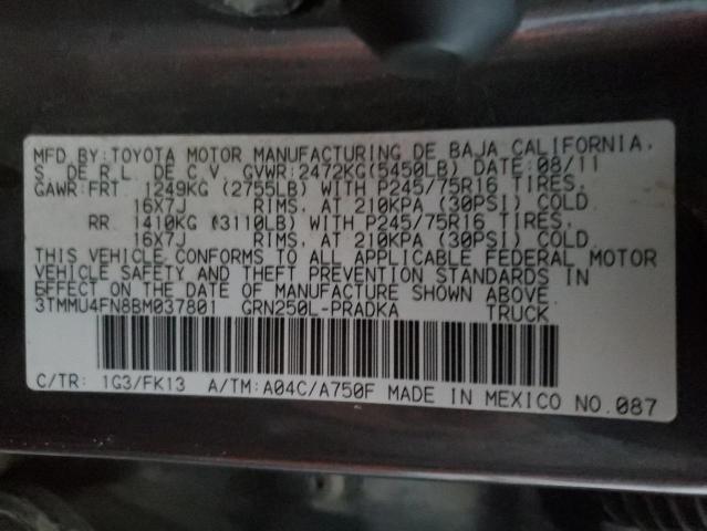 2011 Toyota Tacoma Double cab Long bed