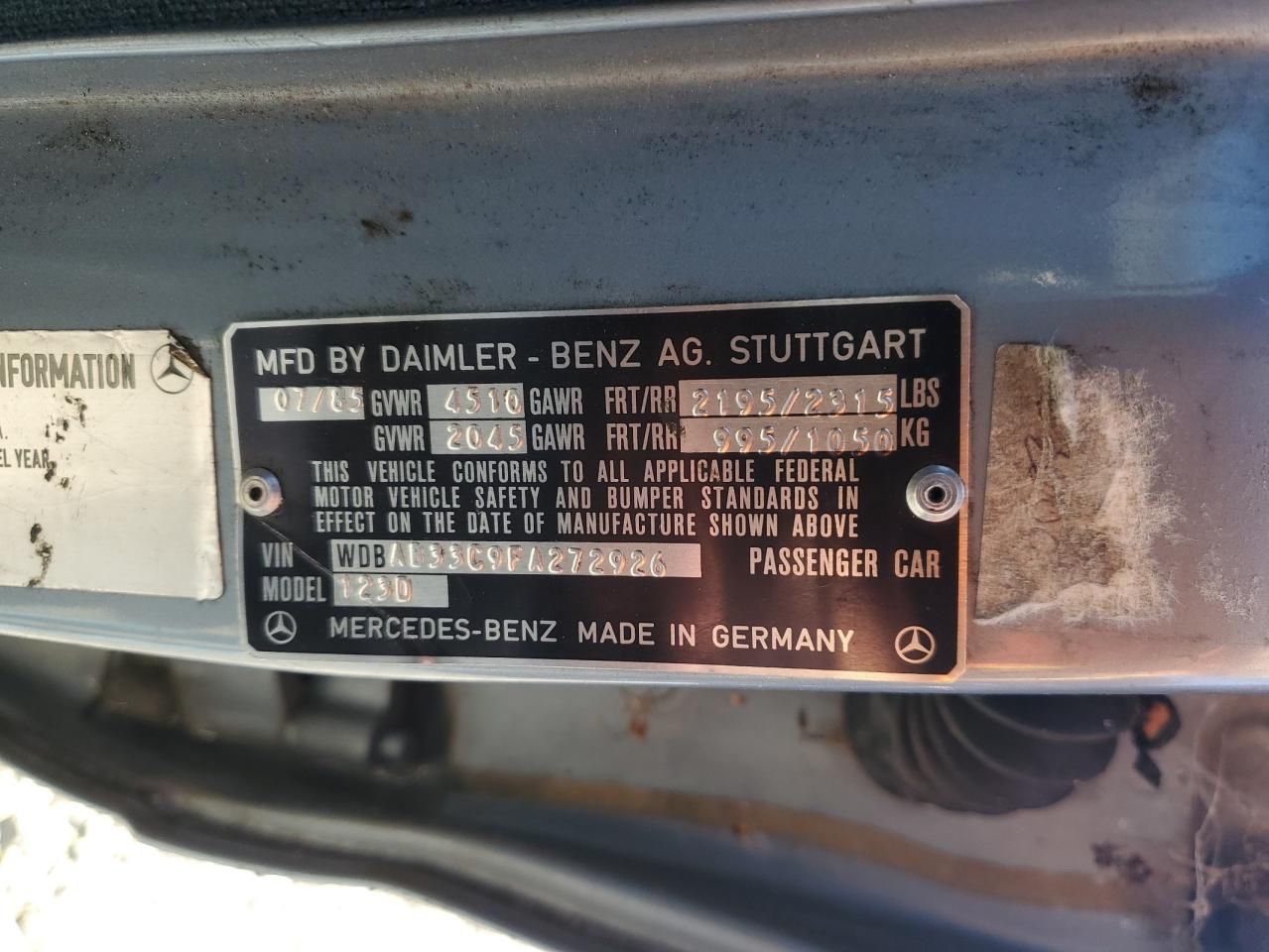 1985 Mercedes-Benz 300 dt