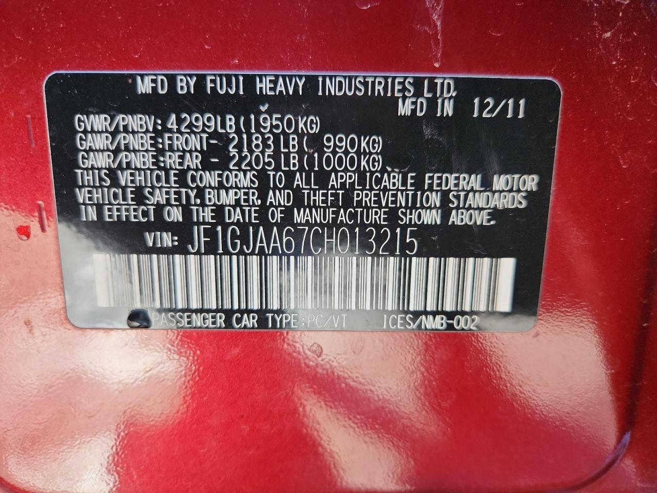 2012 Subaru Impreza