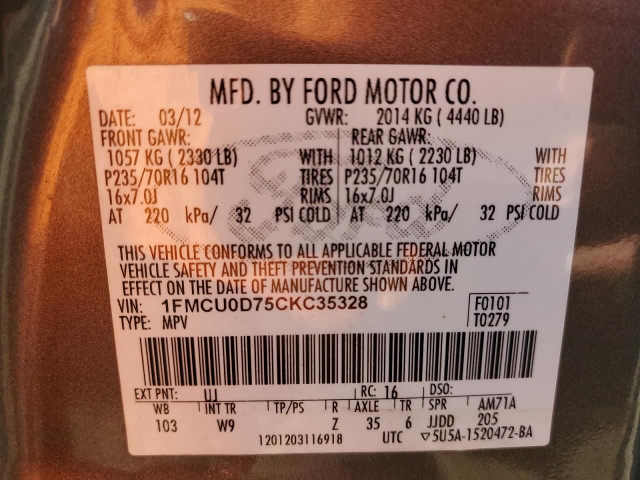 2012 Ford Escape xlt