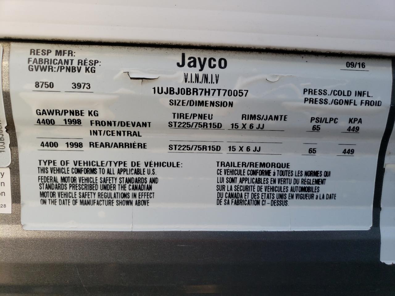 2017 Jayco 2017 Jyco Trailer