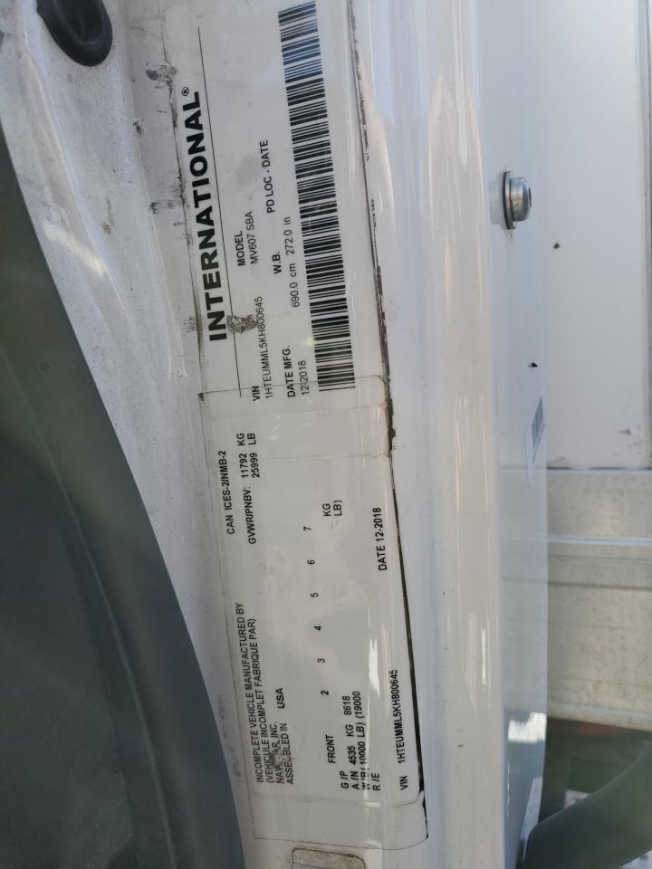 2019 International MV607