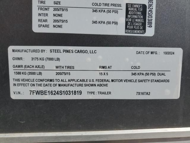 2025 Steel Pines C Argo 7X16TA2 Enclosed Cargo Trai