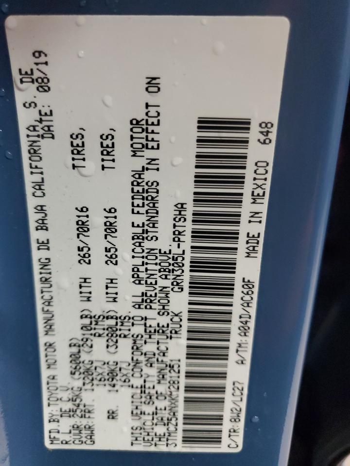 2019 Toyota Tacoma Double cab