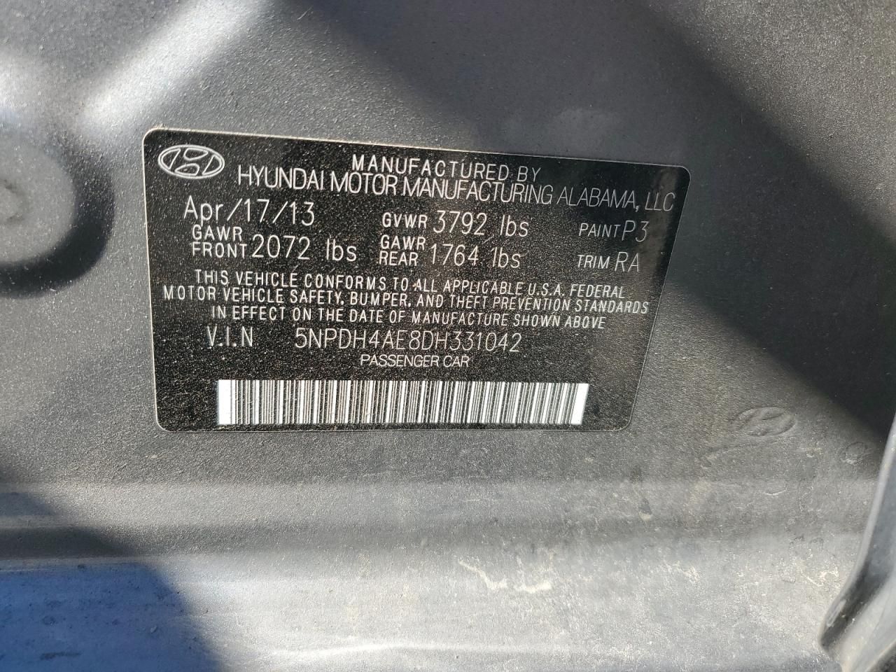 2013 Hyundai Elantra gls