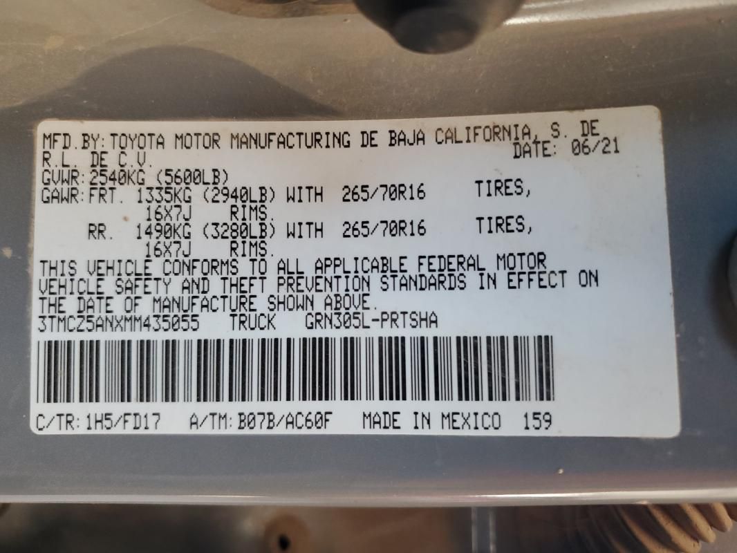 2021 Toyota Tacoma Double cab