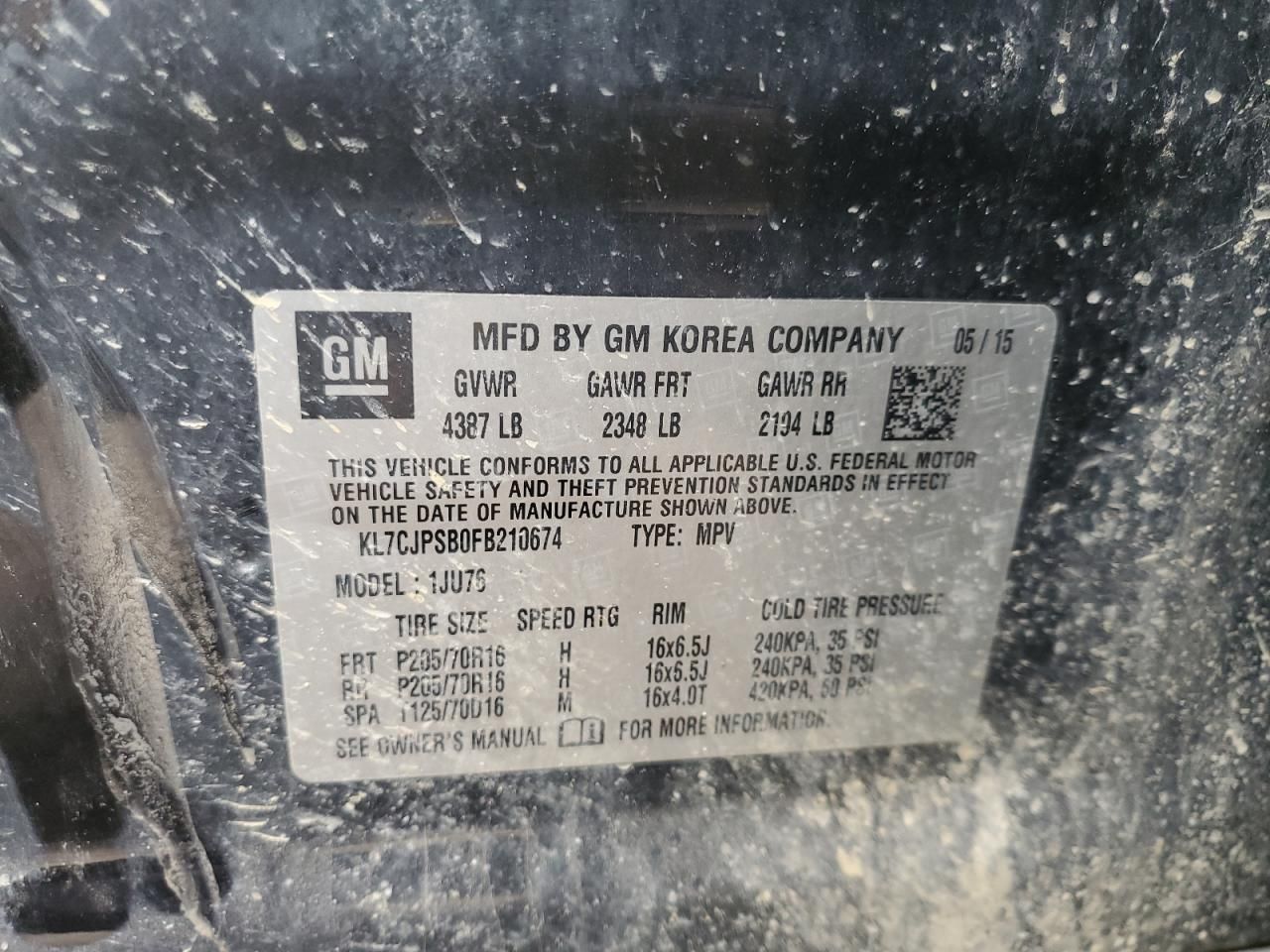 2015 Chevrolet Trax 1LS