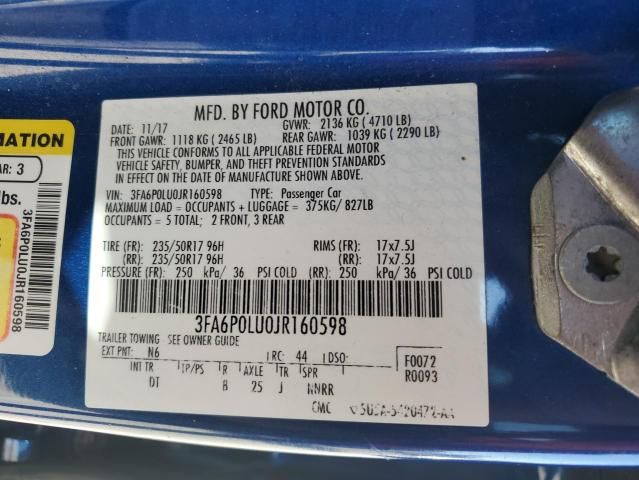 2018 Ford Fusion SE Hybrid