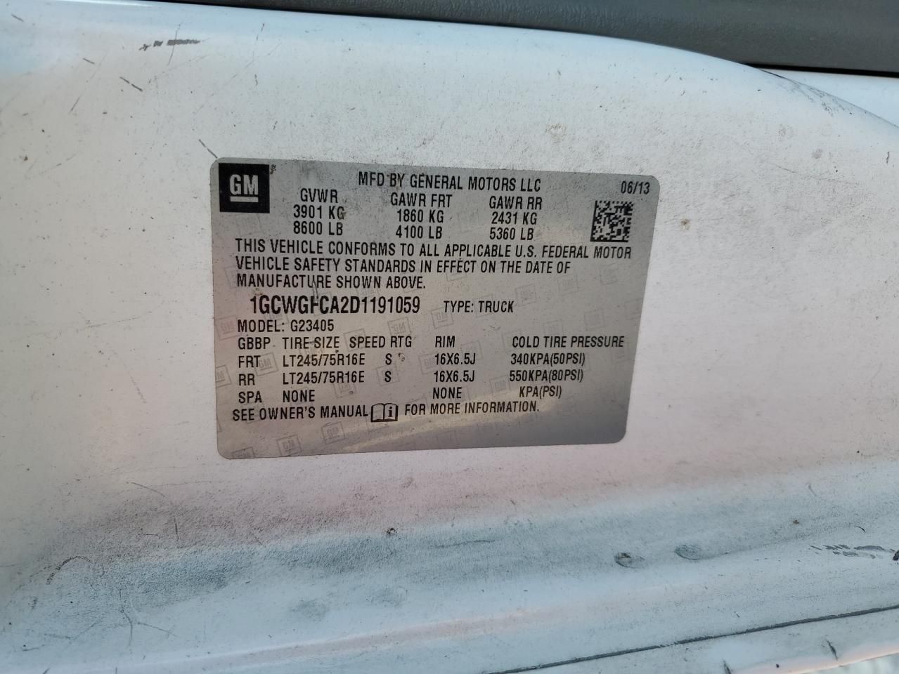 2013 Chevrolet Express G2500