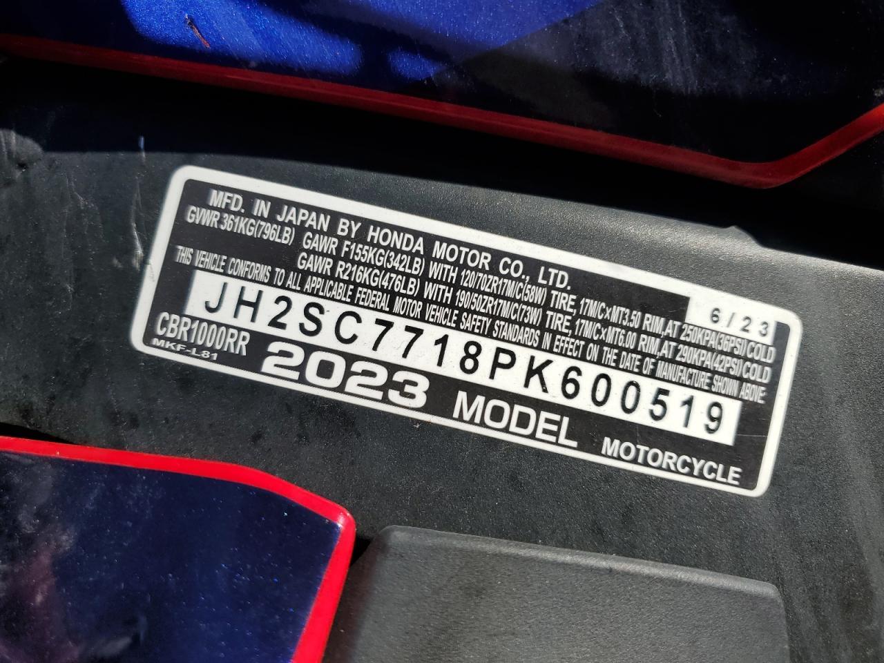 2023 Honda CBR1000 RR