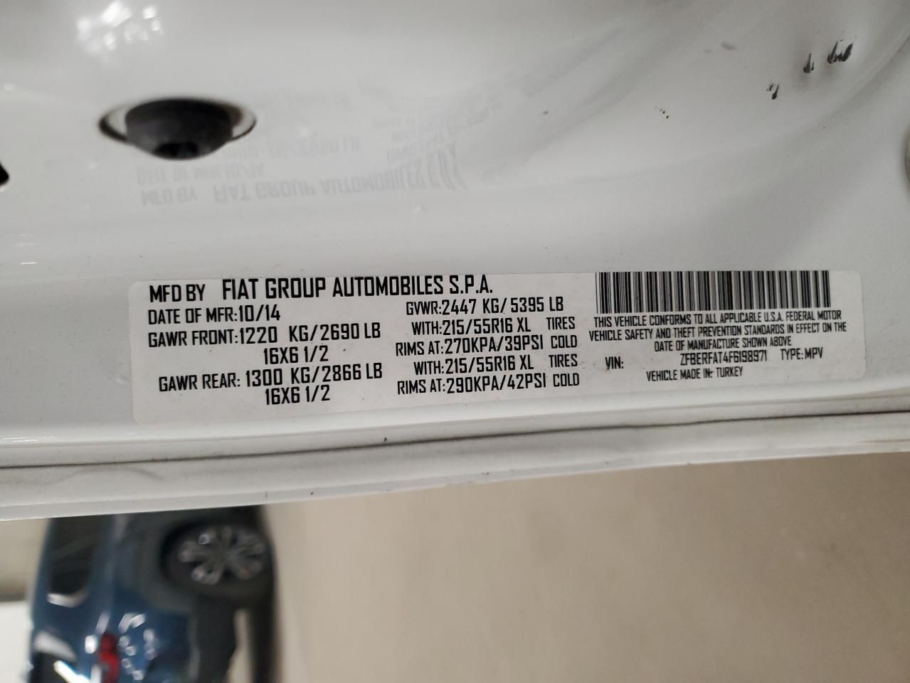 2015 Dodge RAM Promaster City Delivery Van