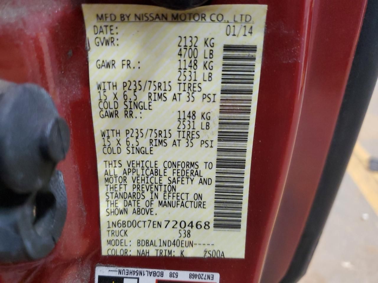 2014 Nissan Frontier s