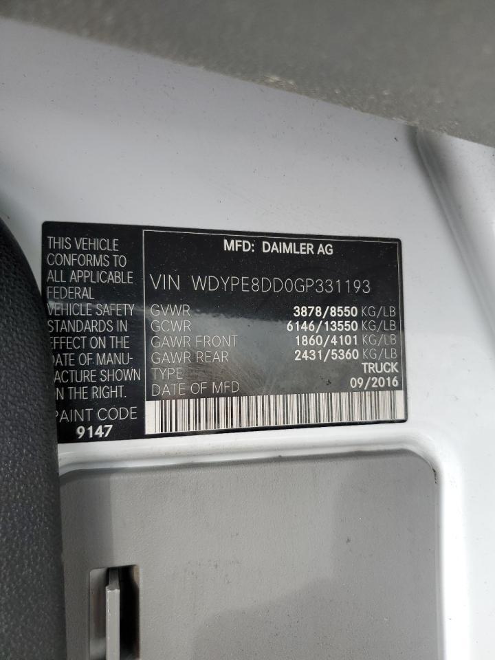 2016 Freightliner Sprinter 2500