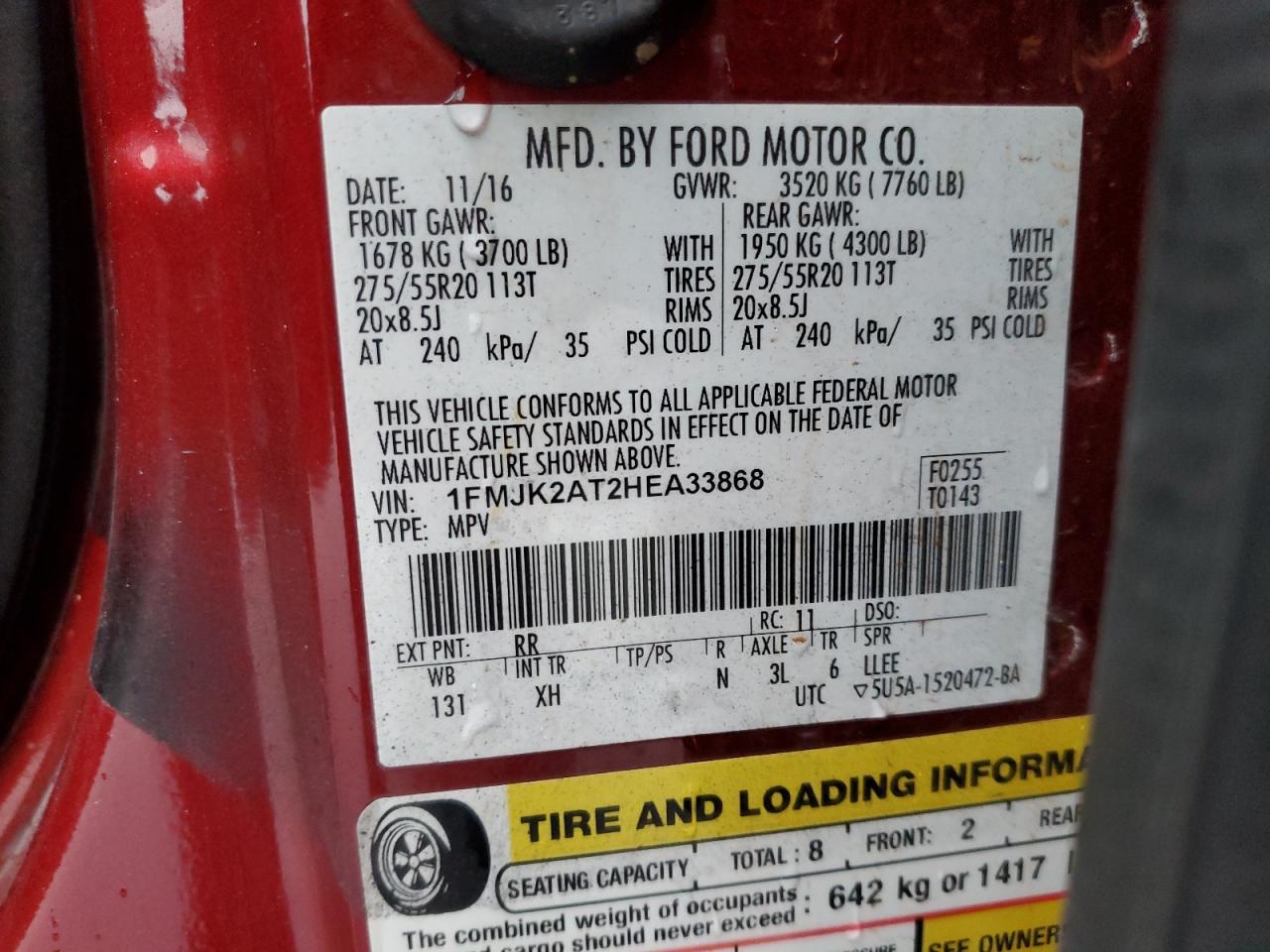 2017 Ford Expedition el Limited