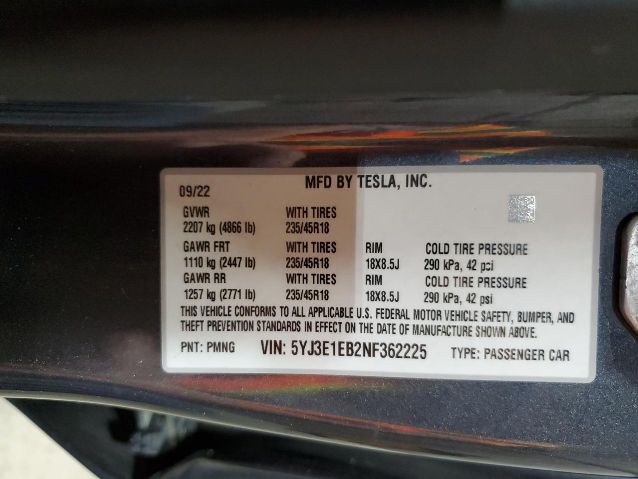 2022 Tesla Model 3
