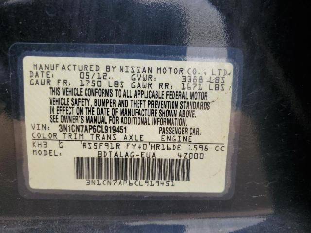 2012 Nissan Versa S
