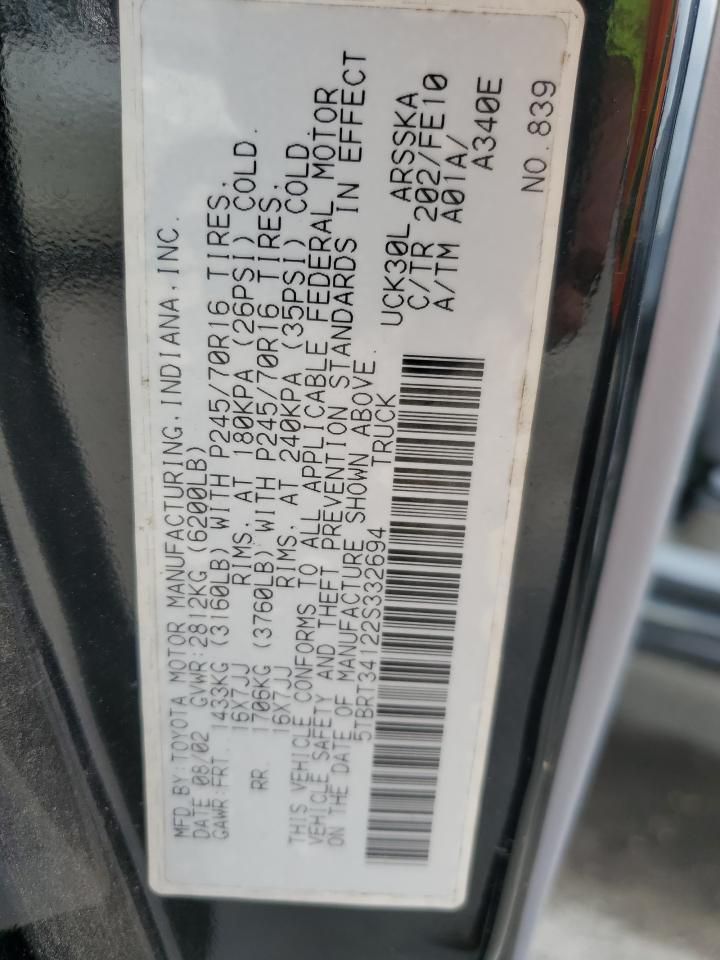 2002 Toyota Tundra Access Cab