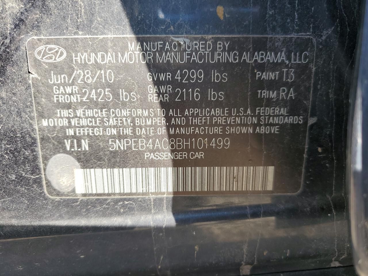 2011 Hyundai Sonata gls