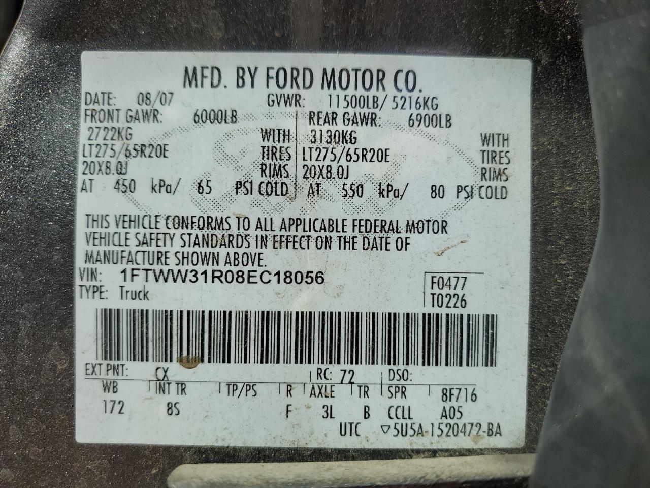 2008 Ford F350 SRW Super Duty