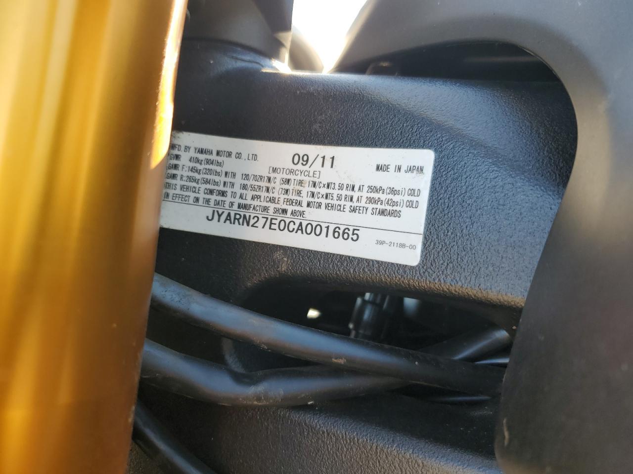 2012 Yamaha FZ8 N