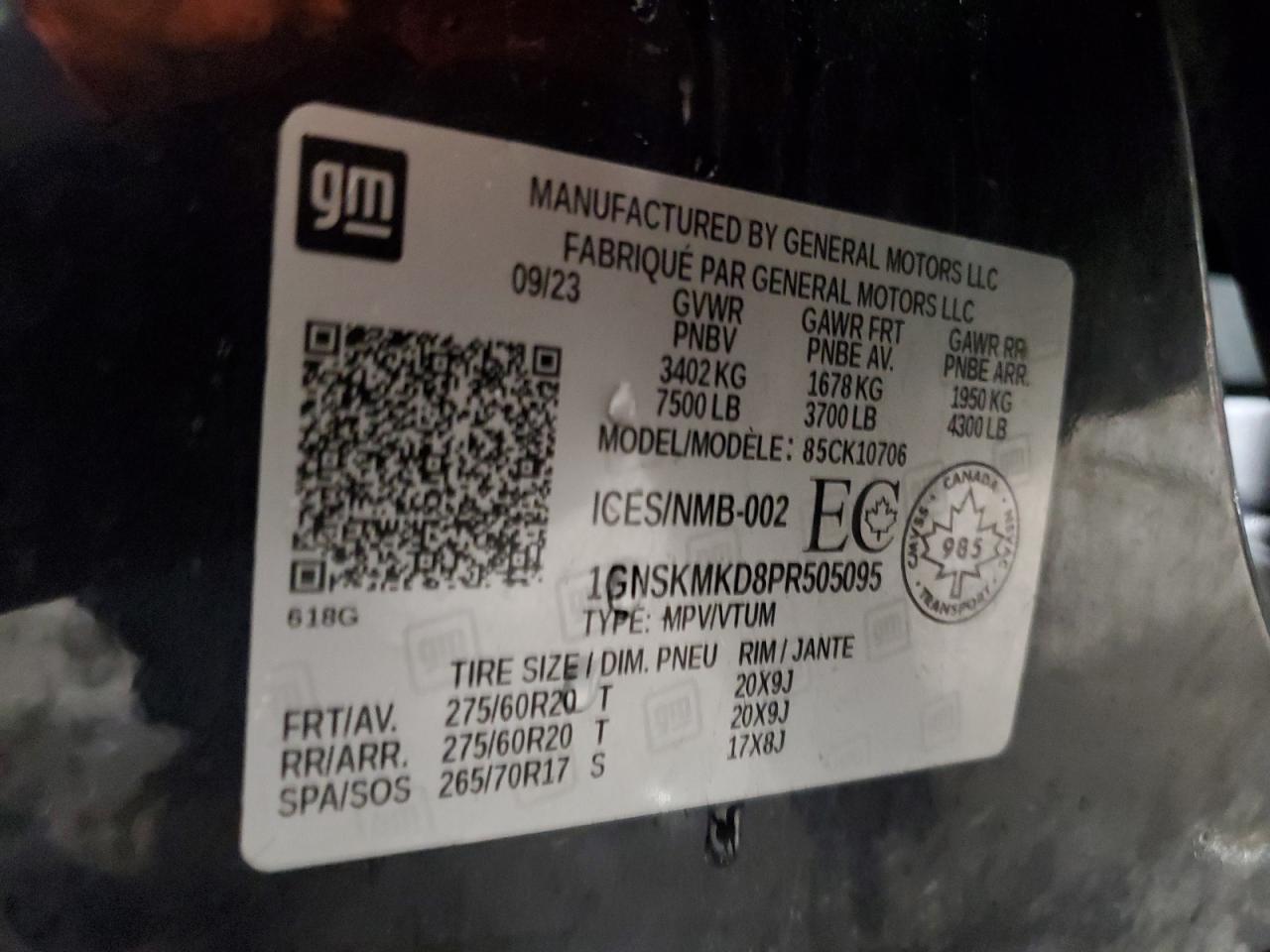 2023 Chevrolet Tahoe K1500 ls