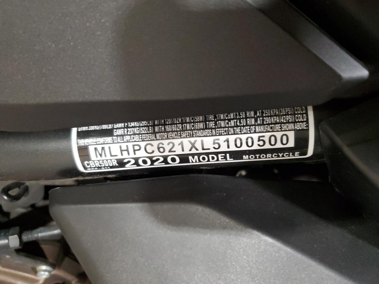 2020 Honda CBR500 R