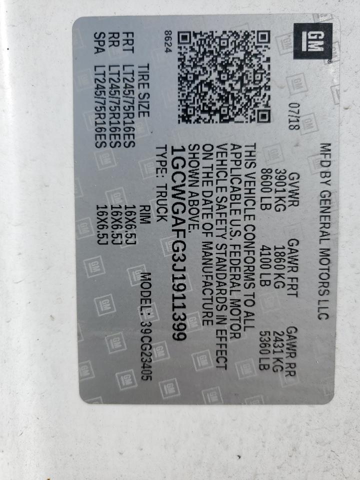 2018 Chevrolet Express G2500