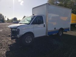 Salvage trucks for sale at Woodburn, OR auction: 2023 GMC Savana Cutaway G3500