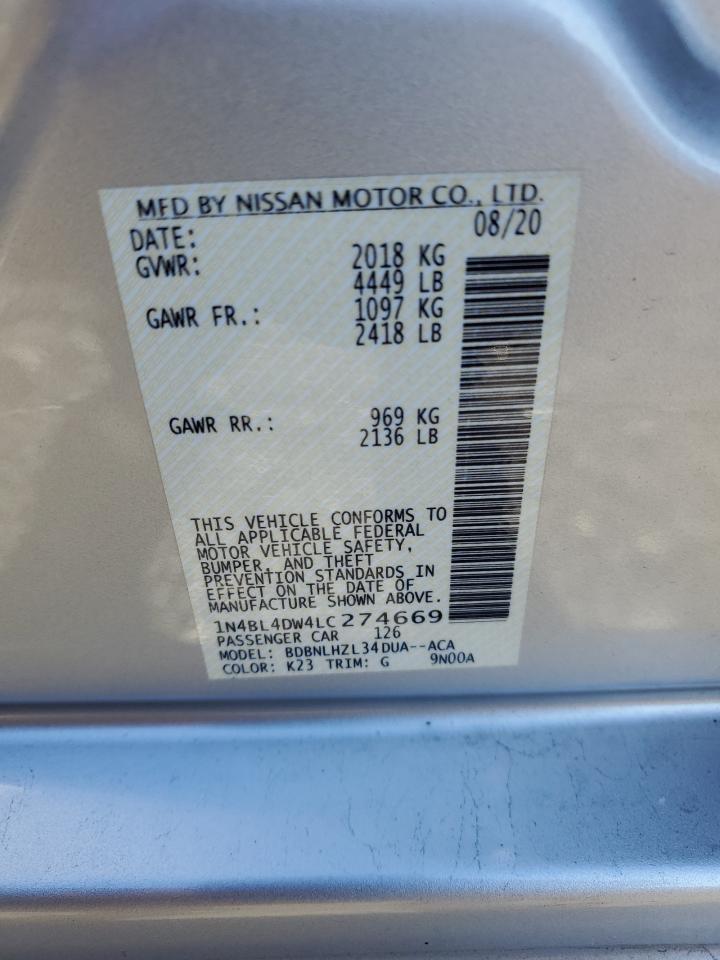2020 Niss Altima sv