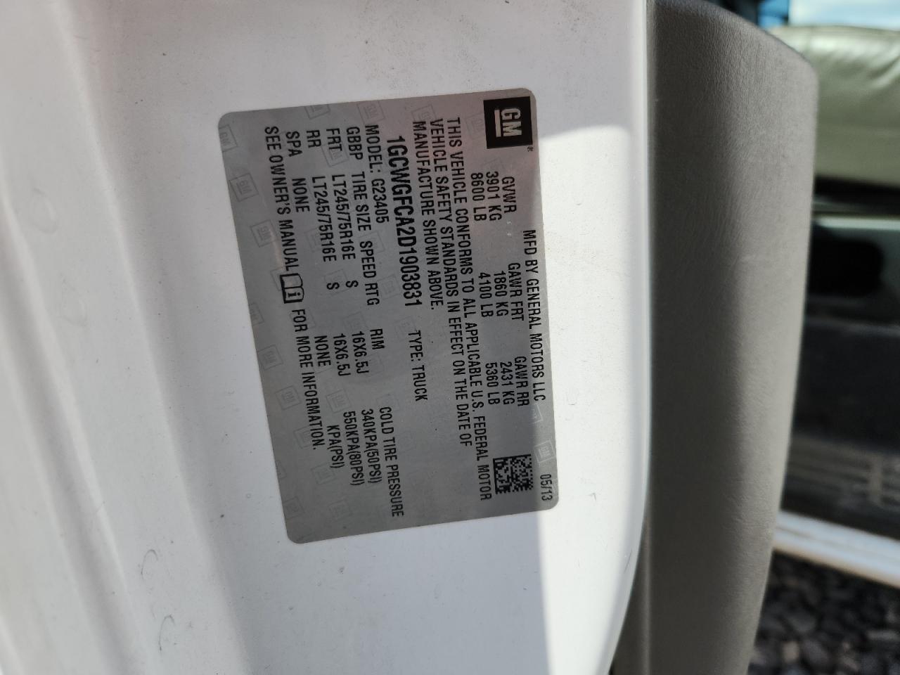 2013 Chevrolet Express G2500