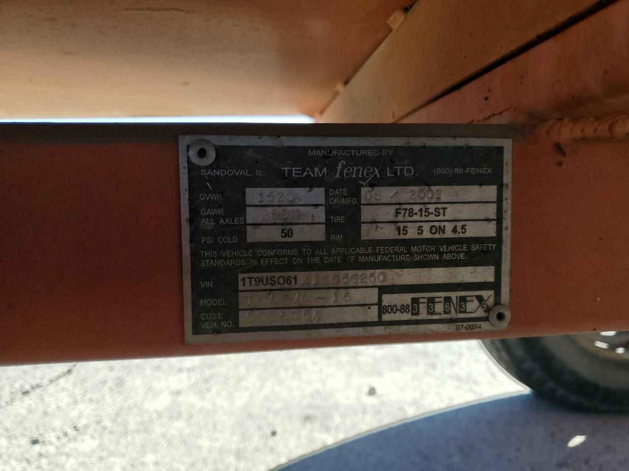 2001 Arrow 2001 Team Fenex Arrow Board Trailer