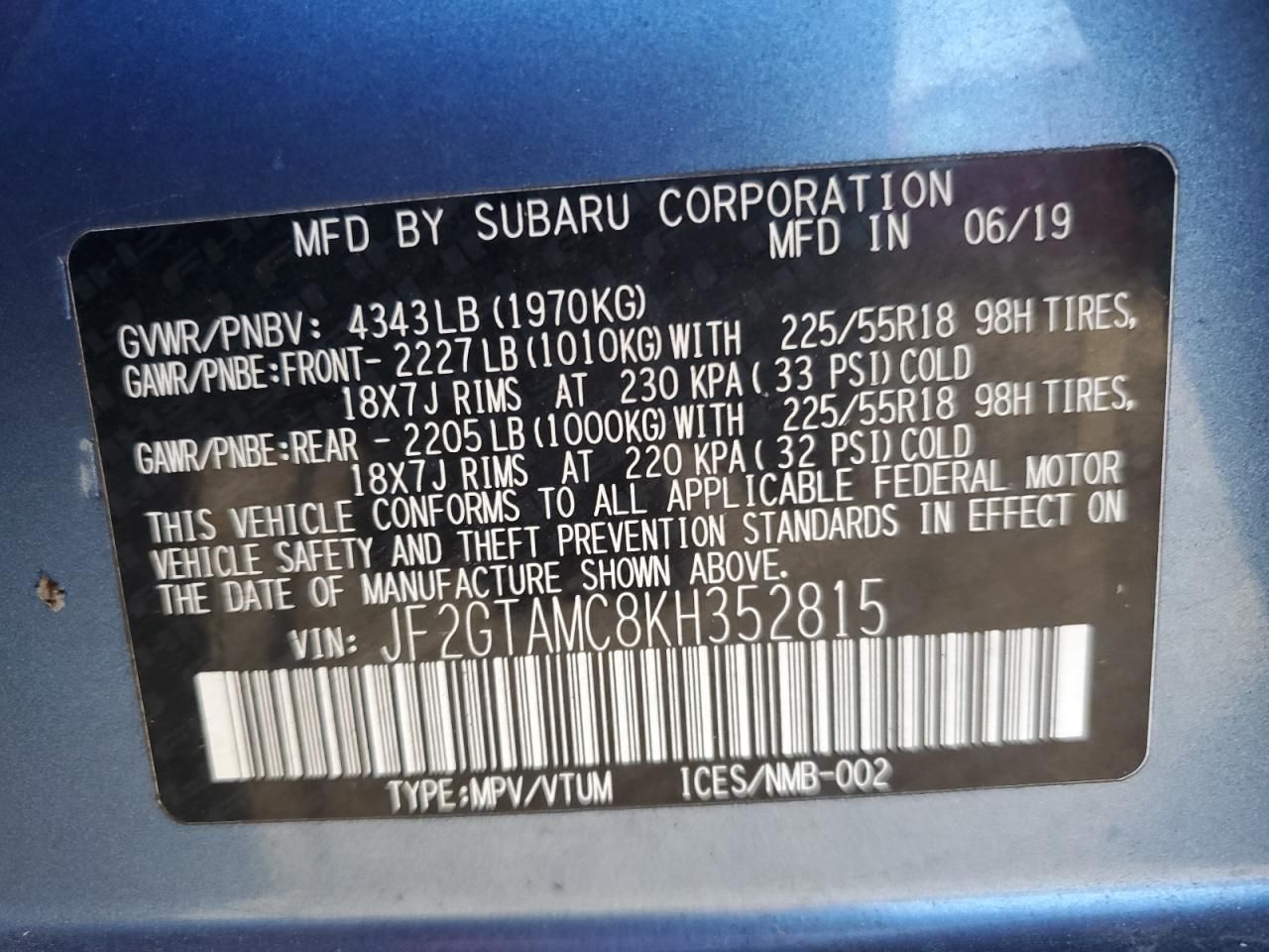 2019 Subaru Crosstrek Limited