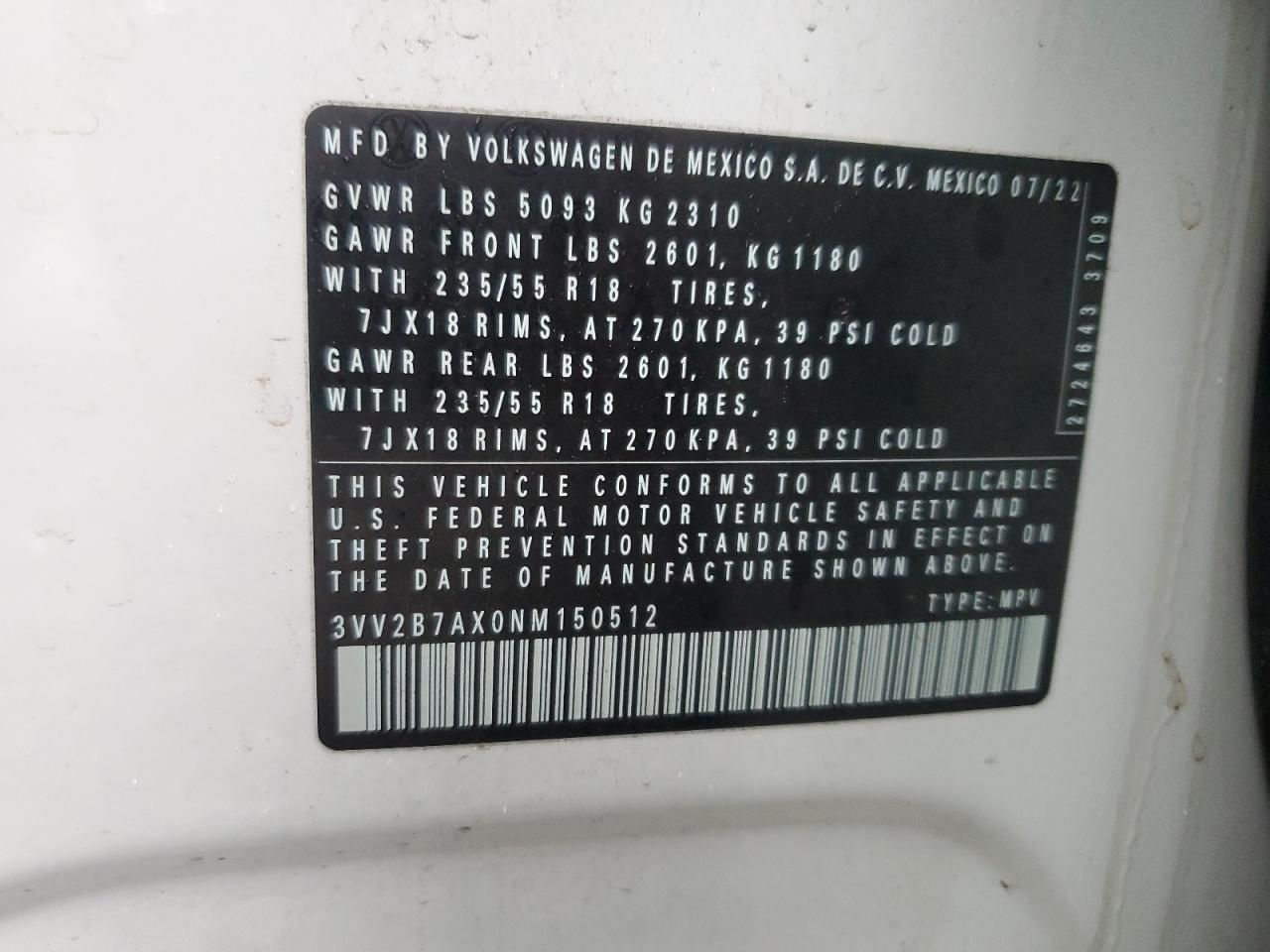 2022 Volkswagen Tiguan se