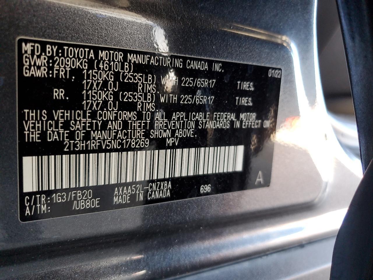 2022 Toyota Rav4 le