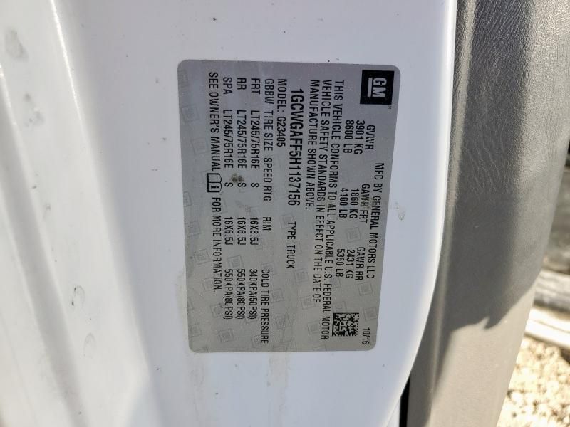 2017 Chevrolet Express G2500