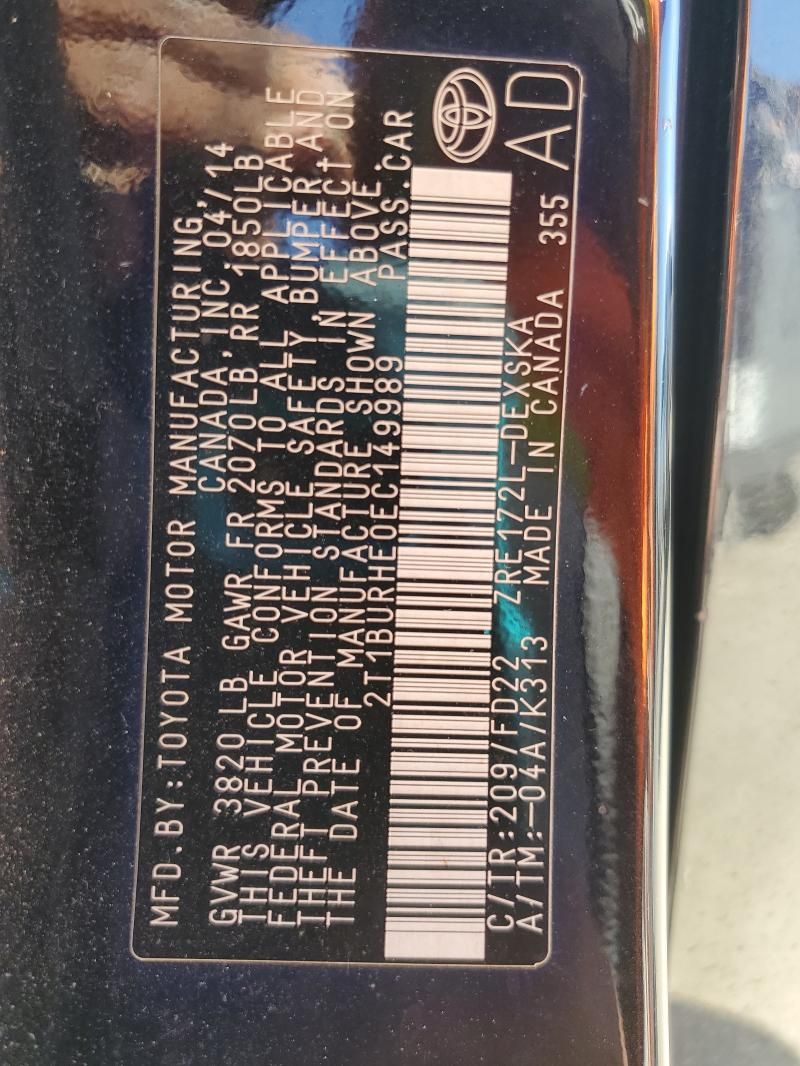 2014 Toyota Corolla l