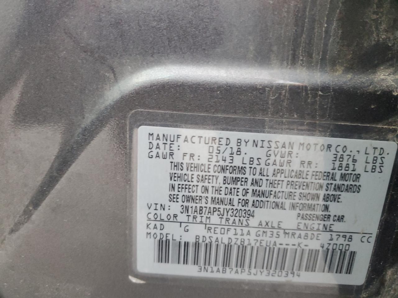 2018 Nissan Sentra s