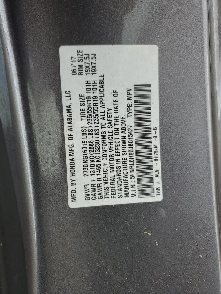 2018 Honda Odyssey Elite