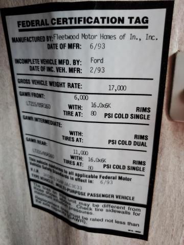 1993 Fleetwood 1993 Ford F530 Super Duty