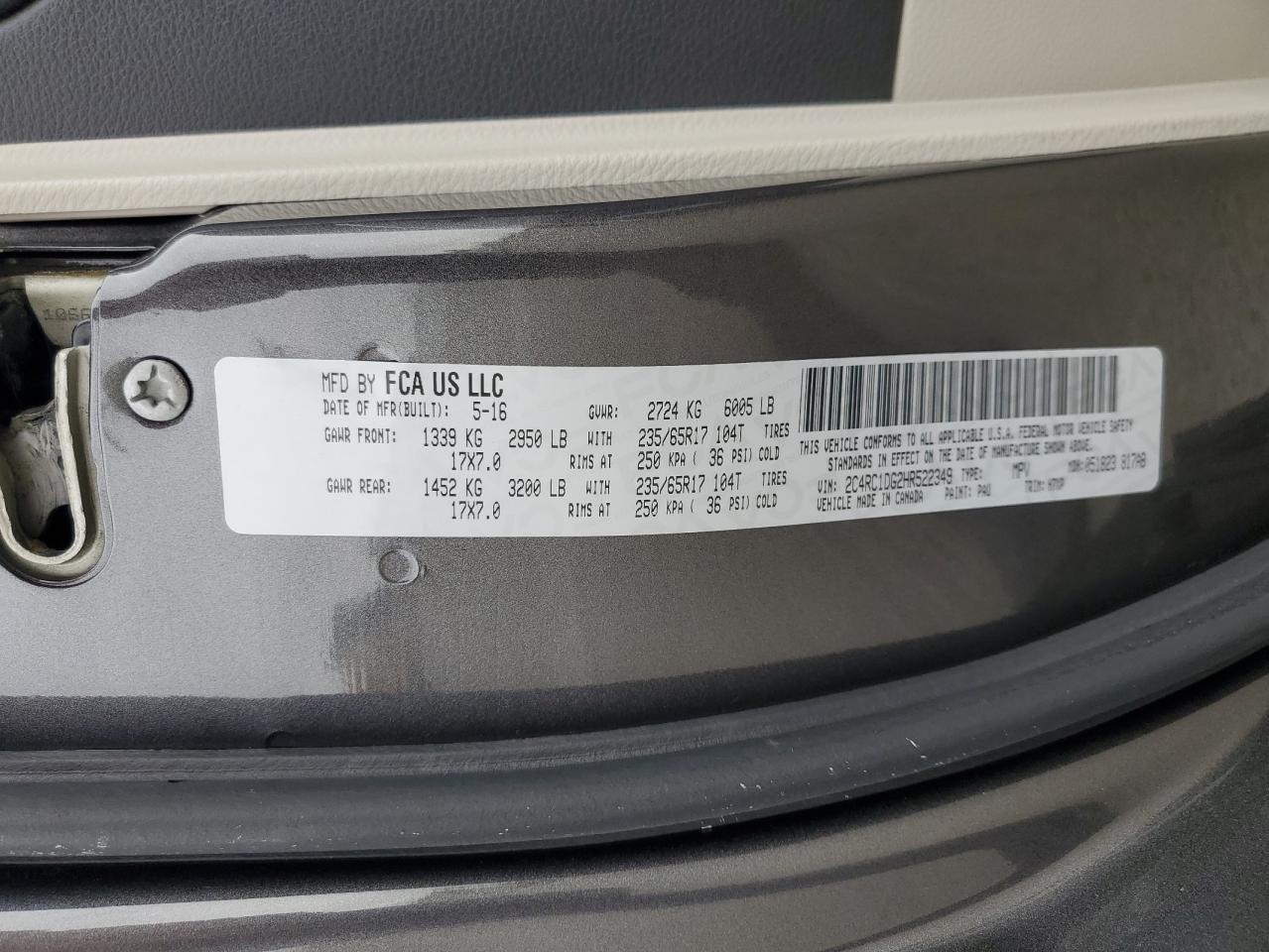 2017 Chrysler Pacifica Touring