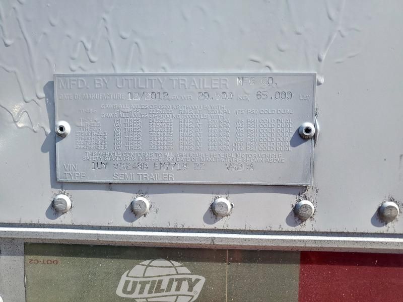 2014 Utility VS2RA Refrigerated Van Trailer