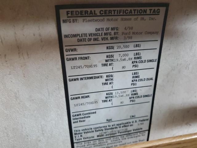1999 Ford F550 Super Duty Stripped Chassis