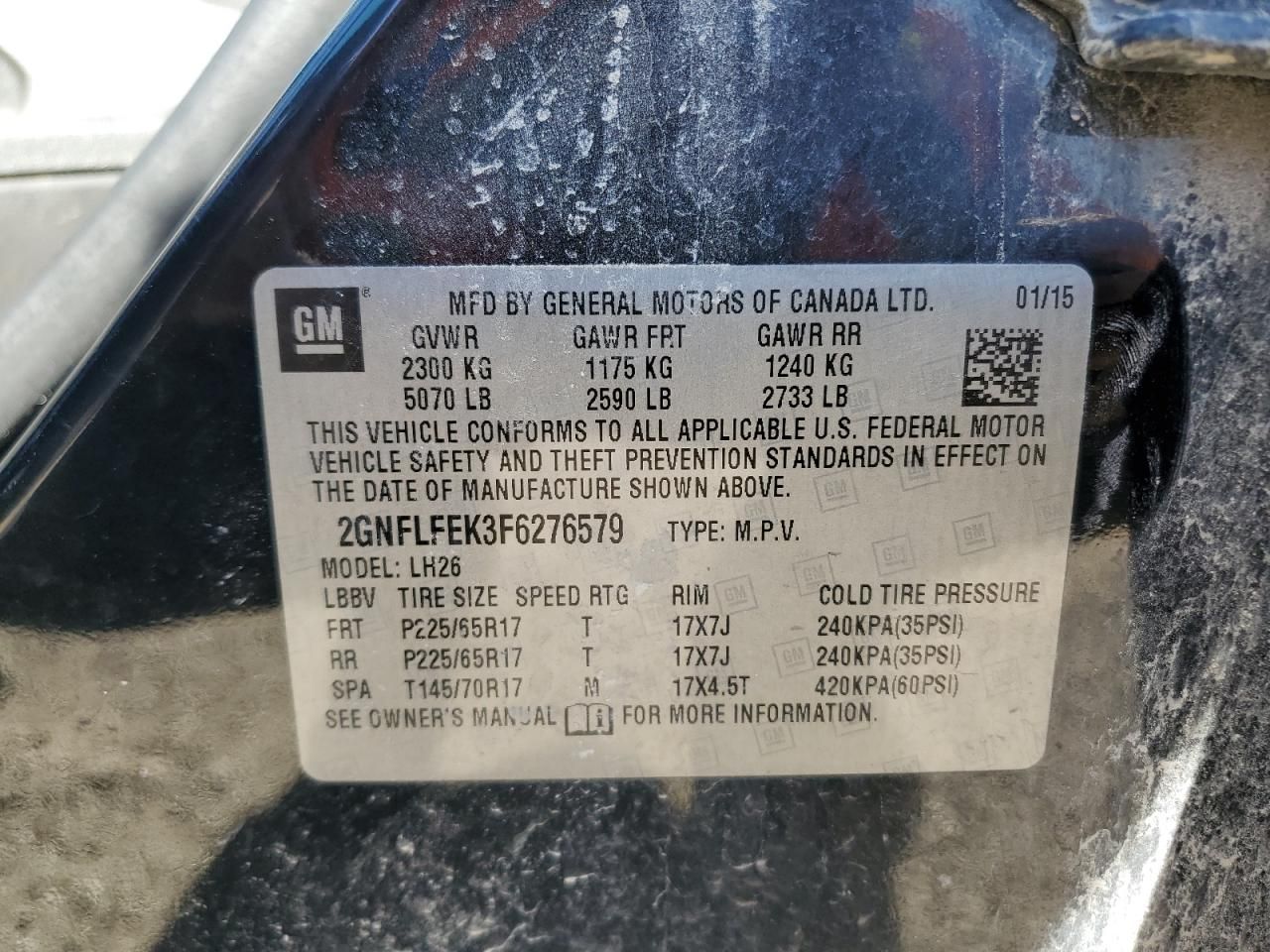 2015 Chevrolet Equinox lt