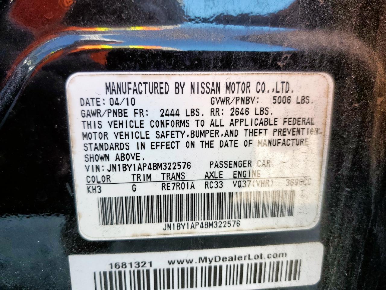 2011 Infiniti M37