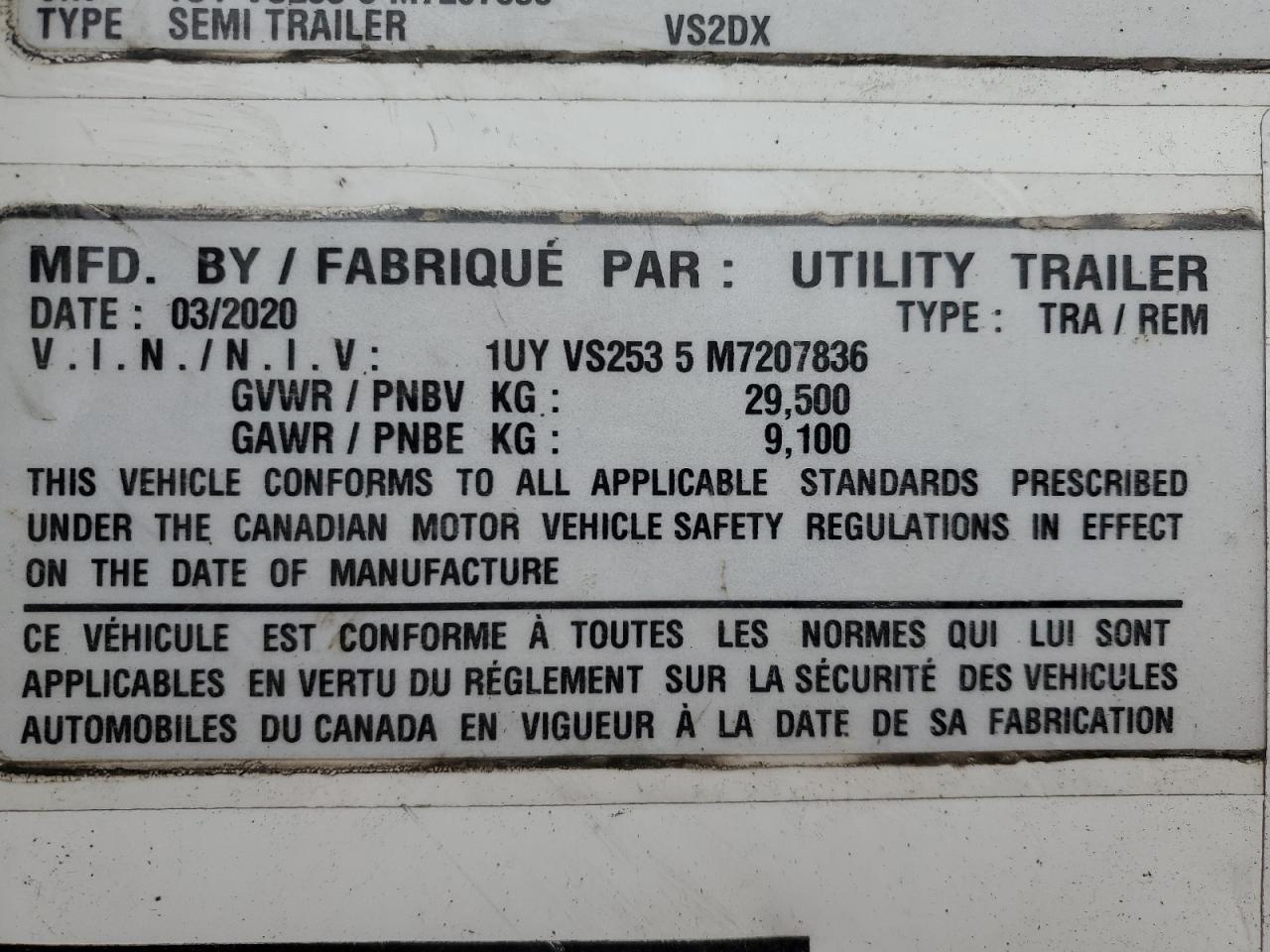 2021 Utility VS2-Trailers Moving Van Trailer