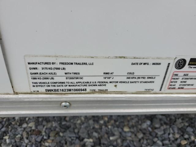 2021 Freedom Trailers 2021 Freedom 7X16TA2 Enclosed Cargo Trailer