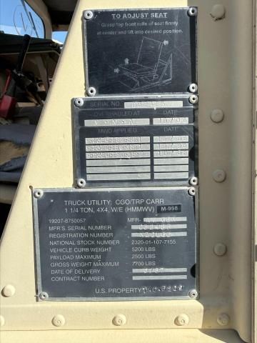 1987 American General Hummer