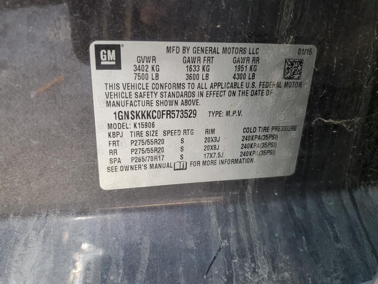 2015 Chevrolet Suburban K1500 ltz